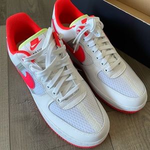 Nike Air Force 1 Low Transparent White Crimson Size 8 Shoes/Sneakers